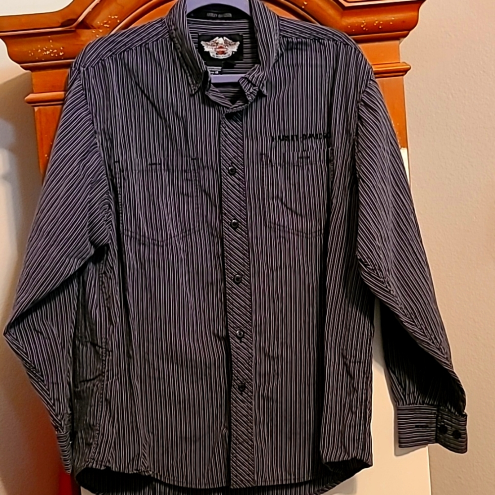 Harley Davidson embroidered Dress Shirt